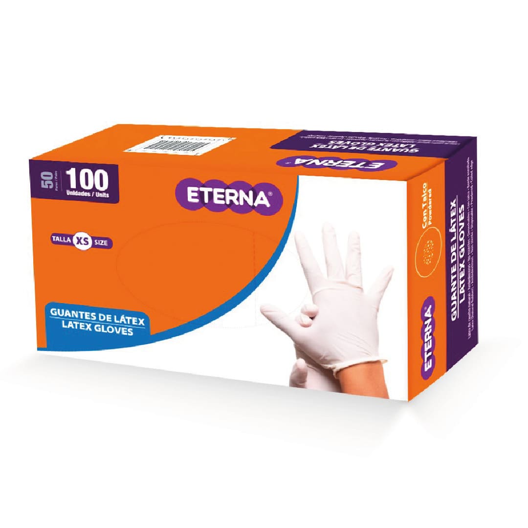 GUANTE DE LATEX CAJA X 100 UNID
